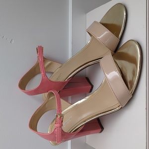 Pink and nude sandals